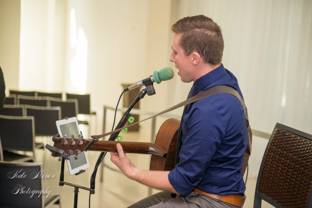 Colton performing at Bock - Rehnberg wedding